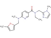 N-ethyl-N-[(1-methyl-1H-imidazol-2-yl)methyl]-6-{methyl[(5-methyl-2-furyl)methyl]amino}nicotinamide