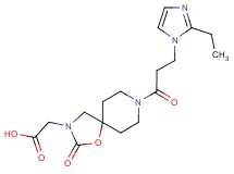 {8-[3-(2-ethyl-1H-imidazol-1-yl)propanoyl]-2-oxo-1-oxa-3,8-diazaspiro[4.5]dec-3-yl}acetic acid