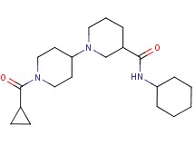N-cyclohexyl-1'-(cyclopropylcarbonyl)-1,4'-bipiperidine-3-carboxamide