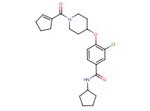 3-chloro-4-{[1-(1-cyclopenten-1-ylcarbonyl)-4-piperidinyl]oxy}-N-cyclopentylbenzamide