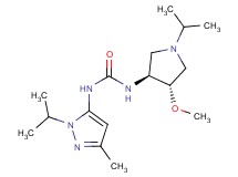 N-[(3S*,4S*)-1-isopropyl-4-methoxypyrrolidin-3-yl]-N'-(1-isopropyl-3-methyl-1H-pyrazol-5-yl)urea