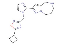 2-{1-[(5-cyclobutyl-1,2,4-oxadiazol-3-yl)methyl]-1H-imidazol-2-yl}-5,6,7,8-tetrahydro-4H-pyrazolo[1,5-a][1,4]diazepine hydrochloride