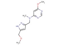 6-methoxy-N-{[5-(methoxymethyl)-1H-pyrazol-3-yl]methyl}-N-methylpyrimidin-4-amine