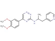 5-(3,4-dimethoxyphenyl)-N-[1-methyl-2-(3-pyridinyl)ethyl]-1,2,4-triazin-3-amine