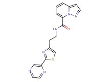 N-[2-(2-pyrazin-2-yl-1,3-thiazol-4-yl)ethyl]pyrazolo[1,5-a]pyridine-7-carboxamide