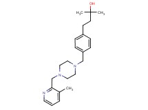 2-methyl-4-[4-({4-[(3-methyl-2-pyridinyl)methyl]-1-piperazinyl}methyl)phenyl]-2-butanol