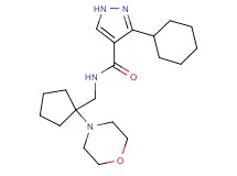 3-cyclohexyl-N-[(1-morpholin-4-ylcyclopentyl)methyl]-1H-pyrazole-4-carboxamide