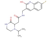 N-[(7-fluoro-2-hydroxy-3-quinolinyl)methyl]-2-(1-isopropyl-3-oxo-2-piperazinyl)acetamide