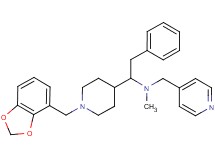 1-[1-(1,3-benzodioxol-4-ylmethyl)-4-piperidinyl]-N-methyl-2-phenyl-N-(4-pyridinylmethyl)ethanamine