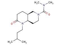 (4aS*,8aR*)-N,N-dimethyl-1-(3-methylbutyl)-2-oxooctahydro-1,6-naphthyridine-6(2H)-carboxamide