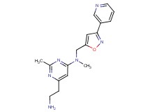 6-(2-aminoethyl)-N,2-dimethyl-N-[(3-pyridin-3-ylisoxazol-5-yl)methyl]pyrimidin-4-amine