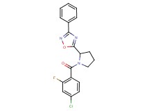 5-[1-(4-chloro-2-fluorobenzoyl)-2-pyrrolidinyl]-3-phenyl-1,2,4-oxadiazole