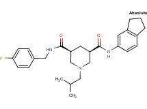 (3R,5S)-N-(2,3-dihydro-1H-inden-5-yl)-N'-(4-fluorobenzyl)-1-isobutyl-3,5-piperidinedicarboxamide