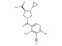 rel-(3S,4S)-1-[(5-cyano-6-hydroxy-4-methyl-3-pyridinyl)carbonyl]-4-cyclopropyl-3-pyrrolidinecarboxylic acid