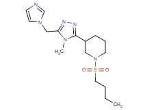 1-(butylsulfonyl)-3-[5-(1H-imidazol-1-ylmethyl)-4-methyl-4H-1,2,4-triazol-3-yl]piperidine