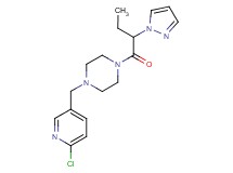 1-[(6-chloro-3-pyridinyl)methyl]-4-[2-(1H-pyrazol-1-yl)butanoyl]piperazine