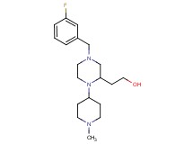 2-[4-(3-fluorobenzyl)-1-(1-methyl-4-piperidinyl)-2-piperazinyl]ethanol
