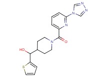 2-thienyl(1-{[6-(4H-1,2,4-triazol-4-yl)pyridin-2-yl]carbonyl}piperidin-4-yl)methanol