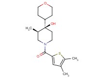 (3R*,4R*)-1-[(4,5-dimethyl-2-thienyl)carbonyl]-3-methyl-4-(tetrahydro-2H-pyran-4-yl)-4-piperidinol