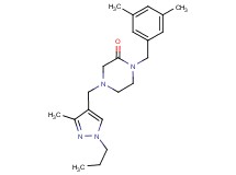1-(3,5-dimethylbenzyl)-4-[(3-methyl-1-propyl-1H-pyrazol-4-yl)methyl]-2-piperazinone