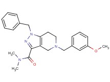 1-benzyl-5-(3-methoxybenzyl)-N,N-dimethyl-4,5,6,7-tetrahydro-1H-pyrazolo[4,3-c]pyridine-3-carboxamide