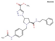 methyl 1-((3R,5S)-1-[4-(acetylamino)benzyl]-5-{[(2-phenylethyl)amino]carbonyl}-3-pyrrolidinyl)-1H-1,2,3-triazole-4-carboxylate