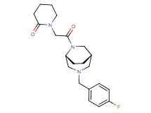 1-{2-[(1S*,5R*)-3-(4-fluorobenzyl)-3,6-diazabicyclo[3.2.2]non-6-yl]-2-oxoethyl}-2-piperidinone