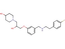 1-{3-[3-({[2-(4-fluorophenyl)ethyl]amino}methyl)phenoxy]-2-hydroxypropyl}-4-piperidinol