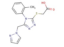 {[4-(2-methylphenyl)-5-(1H-pyrazol-1-ylmethyl)-4H-1,2,4-triazol-3-yl]thio}acetic acid