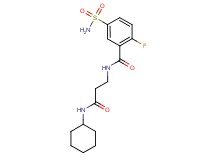 5-(aminosulfonyl)-N-[3-(cyclohexylamino)-3-oxopropyl]-2-fluorobenzamide