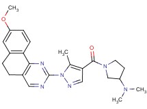 1-{[1-(8-methoxy-5,6-dihydrobenzo[h]quinazolin-2-yl)-5-methyl-1H-pyrazol-4-yl]carbonyl}-N,N-dimethyl-3-pyrrolidinamine