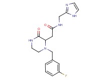 2-[1-(3-fluorobenzyl)-3-oxo-2-piperazinyl]-N-(1H-imidazol-2-ylmethyl)acetamide