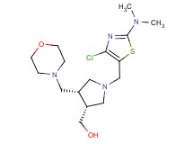 [(3R*,4R*)-1-{[4-chloro-2-(dimethylamino)-1,3-thiazol-5-yl]methyl}-4-(morpholin-4-ylmethyl)pyrrolidin-3-yl]methanol