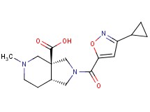 (3aS*,7aR*)-2-[(3-cyclopropyl-5-isoxazolyl)carbonyl]-5-methyloctahydro-3aH-pyrrolo[3,4-c]pyridine-3a-carboxylic acid