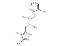 N-[(4-chloro-3-methyl-1H-pyrazol-5-yl)methyl]-N-methyl-1-(3-methylpyridin-2-yl)propan-2-amine