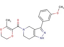 3-(3-methoxyphenyl)-5-[(3-methyl-5,6-dihydro-1,4-dioxin-2-yl)carbonyl]-4,5,6,7-tetrahydro-1H-pyrazolo[4,3-c]pyridine