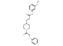 N-(3-methoxyphenyl)-3-{1-[(phenylthio)acetyl]-4-piperidinyl}propanamide