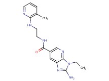 2-amino-3-ethyl-N-{2-[(3-methylpyridin-2-yl)amino]ethyl}-3H-imidazo[4,5-b]pyridine-6-carboxamide