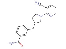 3-{[1-(3-cyano-2-pyridinyl)-3-pyrrolidinyl]methyl}benzamide