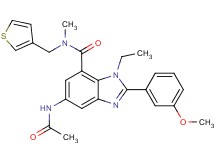 5-(acetylamino)-1-ethyl-2-(3-methoxyphenyl)-N-methyl-N-(3-thienylmethyl)-1H-benzimidazole-7-carboxamide