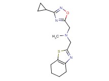 1-(3-cyclopropyl-1,2,4-oxadiazol-5-yl)-N-methyl-N-(4,5,6,7-tetrahydro-1,3-benzothiazol-2-ylmethyl)methanamine