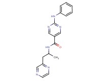 2-anilino-N-[1-methyl-2-(2-pyrazinyl)ethyl]-5-pyrimidinecarboxamide