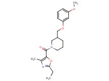 1-[(2-ethyl-4-methyl-1,3-oxazol-5-yl)carbonyl]-3-[(3-methoxyphenoxy)methyl]piperidine