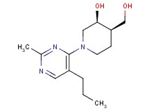 (3S*,4R*)-4-(hydroxymethyl)-1-(2-methyl-5-propyl-4-pyrimidinyl)-3-piperidinol