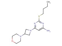 2-(butylthio)-6-(3-morpholin-4-ylazetidin-1-yl)pyrimidin-4-amine