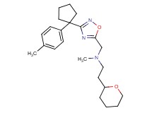 N-methyl-N-({3-[1-(4-methylphenyl)cyclopentyl]-1,2,4-oxadiazol-5-yl}methyl)-2-(tetrahydro-2H-pyran-2-yl)ethanamine