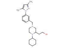 2-{1-cyclohexyl-4-[3-(3,5-dimethyl-1H-pyrazol-1-yl)benzyl]-2-piperazinyl}ethanol