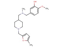 2-methoxy-5-{[methyl({1-[(5-methyl-2-furyl)methyl]-4-piperidinyl}methyl)amino]methyl}phenol