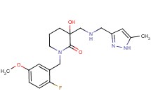 1-(2-fluoro-5-methoxybenzyl)-3-hydroxy-3-({[(5-methyl-1H-pyrazol-3-yl)methyl]amino}methyl)piperidin-2-one