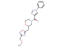 2-{[3-(methoxymethyl)-1,2,4-oxadiazol-5-yl]methyl}-4-[(1-phenyl-1H-1,2,3-triazol-4-yl)carbonyl]morpholine